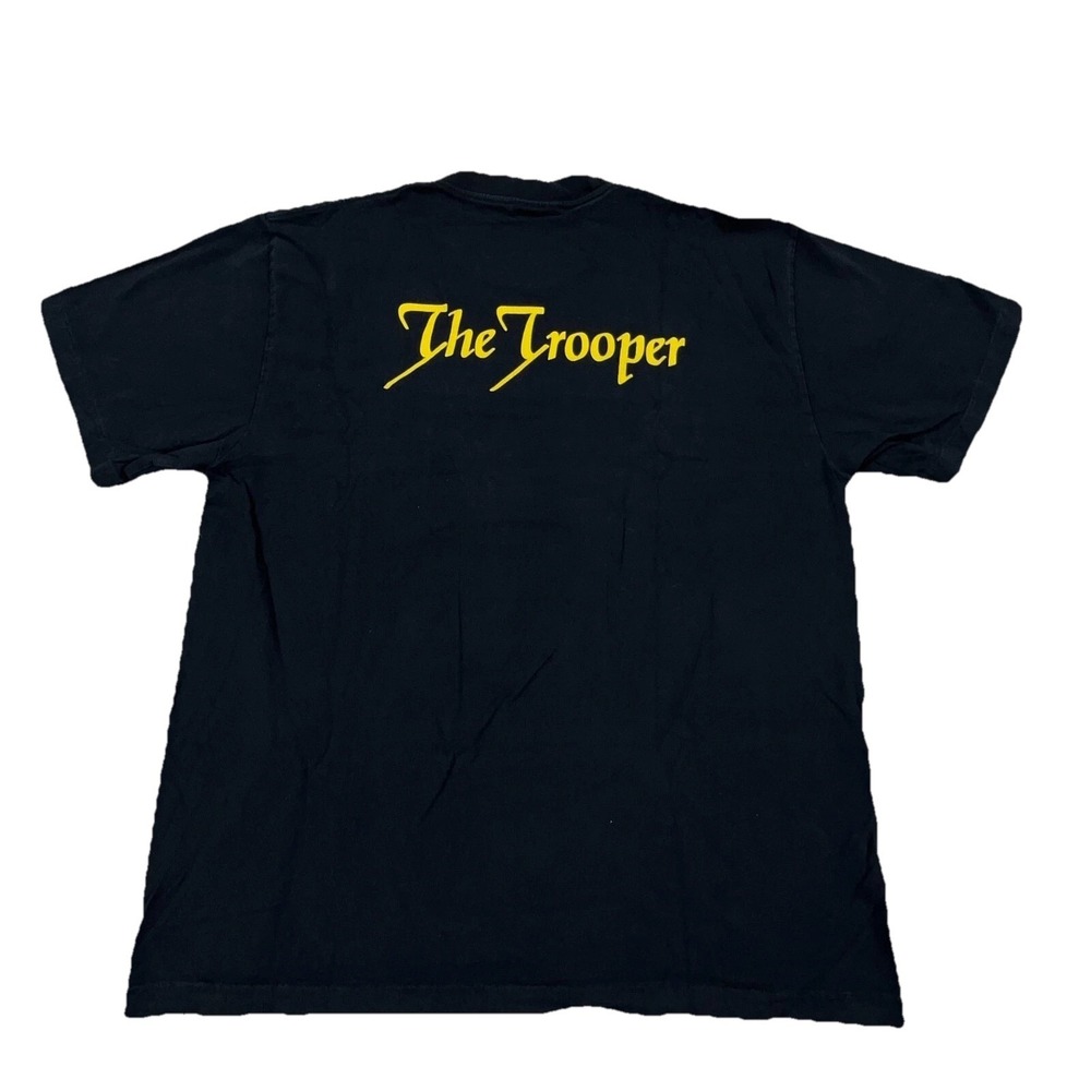 Vintage Iron Maiden Shirt Men XL Black Tee Single Stitch Band Concert Trooper - Picture 2 of 14